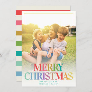 Moderne regenboogfoto Eenvoudige fotofeestdag Feestdagenkaart