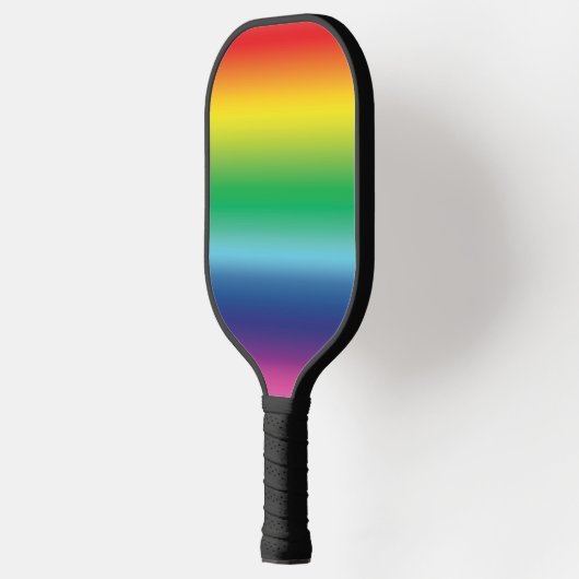 Moderne regenbooggradiëntpatroon lgbatq gay pride pickleball paddle (Links)