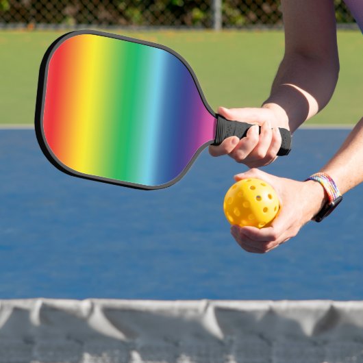 Moderne regenbooggradiëntpatroon lgbatq gay pride pickleball paddle (Insitu)