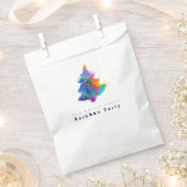 Moderne regenboogkerstboom op maat bedankzakje (Geknipt)