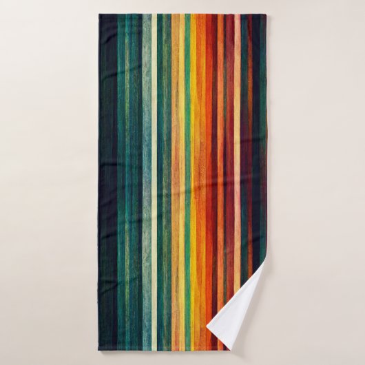 Moderne regenboogkleuren badhanddoek (Badhanddoek)