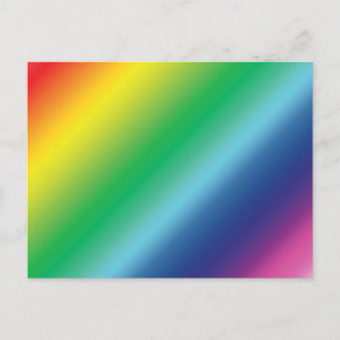 Moderne regenboogkleuren ombre gradiëntpatroon ple briefkaart