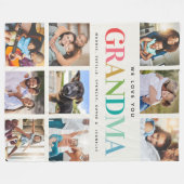 Moderne regenboogliefde grootmafotocollage familie fleece deken (Voorkant (Horizontaal))