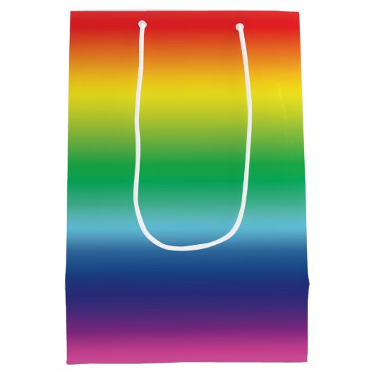 Moderne regenboogombre gradiënt patroon lgbt pride medium cadeauzakje (Achterkant)