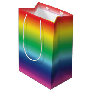 Moderne regenboogombre gradiënt patroon lgbt pride medium cadeauzakje