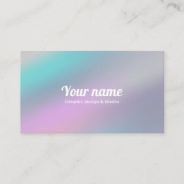 Moderne regenboogpasta met holografische stijl visitekaartje