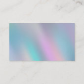 Moderne regenboogpasta met holografische stijl visitekaartje (Achterkant)