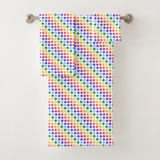 Moderne regenboogpolikvlekken bad handdoek (Insitu)