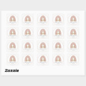 Moderne regenboogroze gouden Baby Vierkante Sticker (Vel)