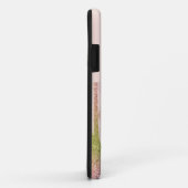 Moderne regenboogstang, Roos Gold, monogram Case-Mate iPhone Case (Achterkant/rechts)