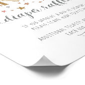 Moderne regenboogstaren meisje Daper Raffle Poster (Hoek)