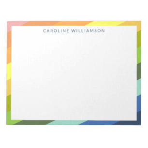 Moderne regenboogstrips Geometrisch geïndividualis Notitieblok