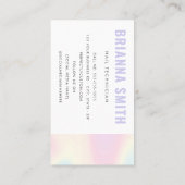 Moderne regenboogtrendy moderne minimale visitekaartje (Achterkant)