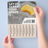 Moderne reinigingsservice demontage flyer (Hand)