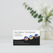 Moderne reisagent specialist visitekaartje (Staand voorkant)