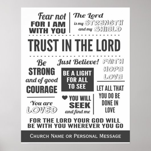 Moderne religieuze Bijbelcitaatkerk Poster (Voorkant)