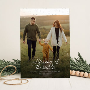 Moderne Religieuze Christelijke Familie Foto Kerst Feestdagenkaart