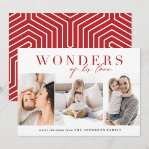 Moderne religieuze meerfotokerst feestdagenkaart