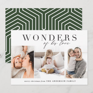 Moderne religieuze multi foto kerst feestdagenkaart
