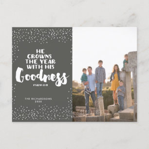 Moderne Religieuze Schrift Foto Jaar in Review Feestdagenkaart