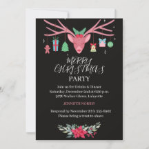 Moderne Rendier Bloem Kerstvakantie Feest