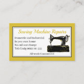Moderne reparatie van naaimachines visitekaartje (Voorkant)