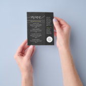 Moderne restaurantmenu Marble Gray Flyer (Hand)