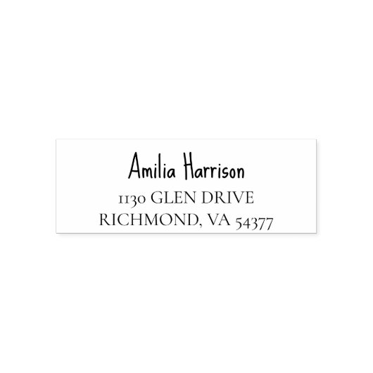 Moderne retour adres stempel Bruiloft stempel (Design)