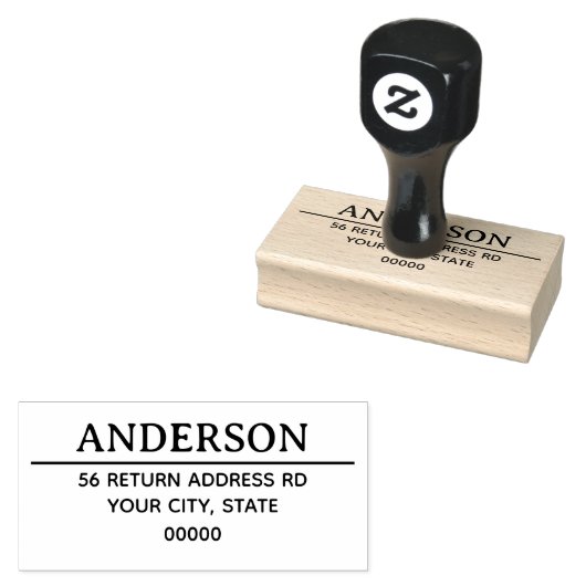 Moderne retouradres rubberstempel (Gestempeld)