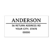 Moderne retouradres rubberstempel (Afrduk)