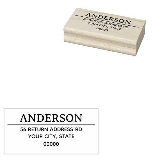 Moderne retouradres rubberstempel (Gestempeld)