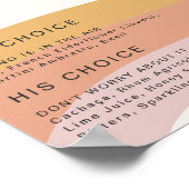 Moderne Retro 70-er jaren Regenboog Signature Dran Poster (Hoek)