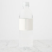 Moderne Retro 70 regenboogflaconetiket Waterfles Etiket (Achterkant)