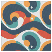 Moderne Retro Abstracte Groovy Stof (Close Up)