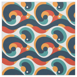 Moderne Retro Abstracte Groovy Stof