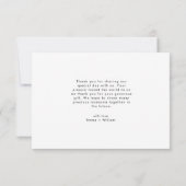 Moderne Retro Amour et Merci Mariage Photo (Dos)