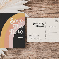 Moderne Rétro Années 70 Arc-en-Ciel Sombre Carte d