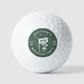 Moderne Retro Bachelor Party Laatste Swing Golf Gr Golfballen (Voorkant)