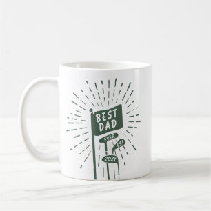 Moderne retro beste vader ooit foto golfclubs koffiemok