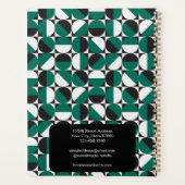 Moderne retro boho groen en zwart planner (Achterkant)