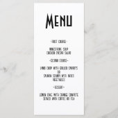 Moderne Retro Bold en Edgy Bruiloft Menu (Voorkant)