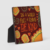 Moderne Retro Brown Be Genre Inspirivity Plaque (Recto)