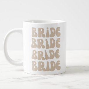 Moderne Retro Bruid Bachelorette Feest Vintage Extra Grote Beker