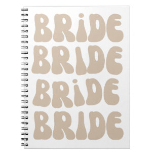 Moderne Retro Bruid Bachelorette Feest Vintage Notitieboek