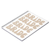 Moderne Retro Bruid Bachelorette Feest Vintage Notitieboek (Linkerzijde)