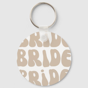 Moderne Retro Bruid Bachelorette Feest Vintage Sleutelhanger
