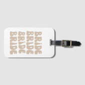 Moderne Retro Bruid Bachelorette Party Bagagelabel (Voorkant (horizontaal))