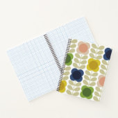 Moderne Retro , Charm Summer Flower Stem Notitieboek (Binnen)