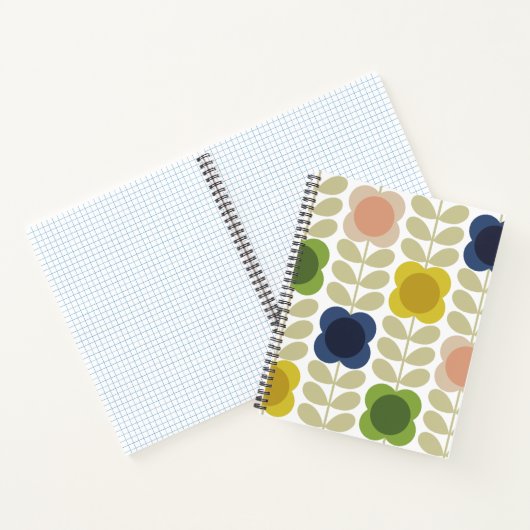Moderne Retro , Charm Summer Flower Stem Notitieboek (Binnen)