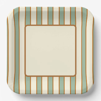 Moderne Retro Chili Lime Streep Papieren Bordje